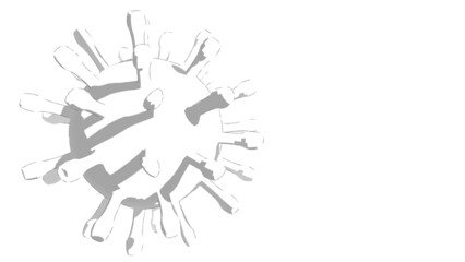 Deadly virus 3D rendering. Coronavirus isolation