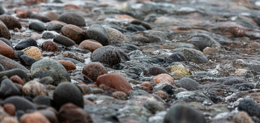 A rocky beach on the shores of the Baltic Sea