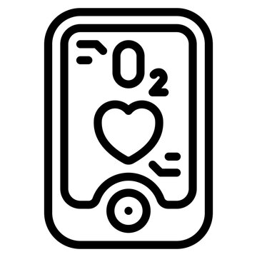 Pulse Oximeter Outline Icon