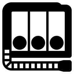 spirometer glyph icon