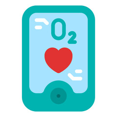 pulse oximeter flat icon