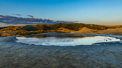 Fototapeta premium The mud volcanoes of Berca in Romania 
