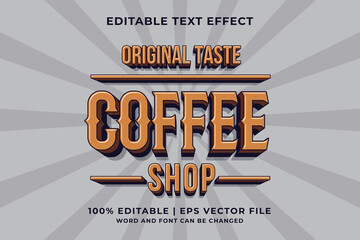 Editable text effect - Coffee Shop Vintage template style premium vector