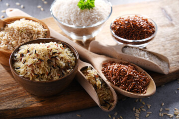 Composition with different sorts of rice