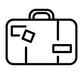 Baggage icon. Tourism vacation symbol. Travel stock illustration. isolated on white background. Vector eps10