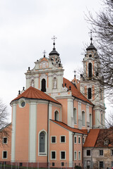 Fototapeta na wymiar Buildings and monuments in Vilnius, Lithuania