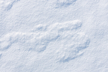 white snow background top view