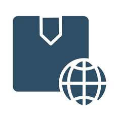 Worldwide Shipping icon. Editable Stroke and pixel perfect. Glyph style. Vector illustration. Enjoy this icon for your project.