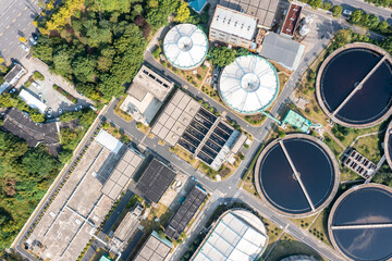 Fototapeta premium Sewage treatment plant