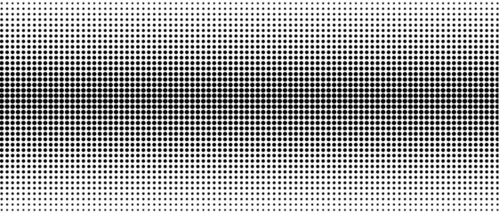 Halftone abstract background. Texture of dots, monochrome circles large and small. Poster for social networks, landing pages of websites. Vector illustration.