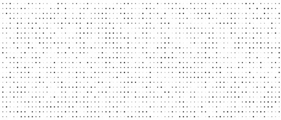 Halftone abstract background. Monochrome point texture. A linear pattern of small dots. Design of a banner, a poster for a website, a frame for social networks. Vector illustration. - obrazy, fototapety, plakaty