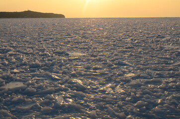 sunset over the sea
