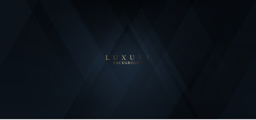 Obraz premium Elegant abstract dark blue triangles shapes overlapping layered on black background