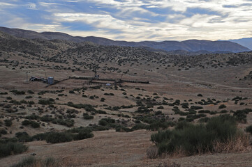 Abandoned cattle stockyard in Carrizo Plain.