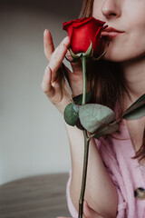 girl with rose