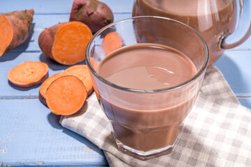 Vegan sweet potato hot chocolate