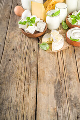 Various farm dairy products