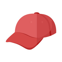 Vector Flat Design Red Snapback . Vector illustration