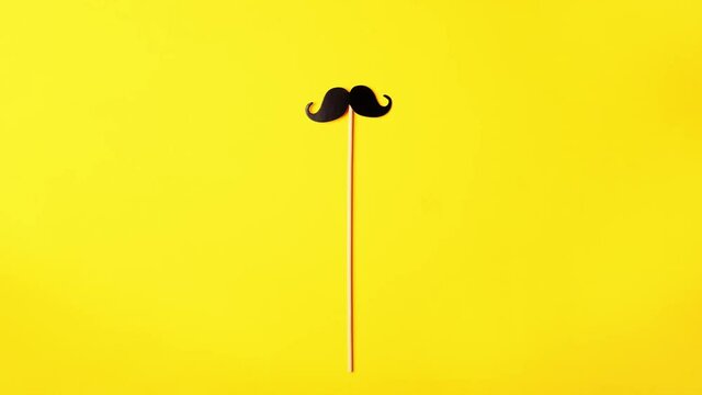 stop motion changing carnival mustache and lip masks for photo booth or party