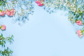 Cute spring flatlay background
