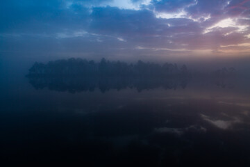 Fototapeta premium Foggy Morning in Kemeri National Park