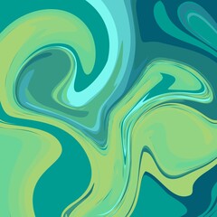 green color psychedelic fluid art abstract background concept design vector illustration