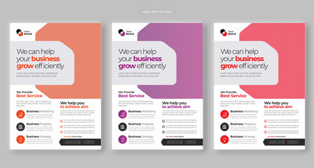 Business Flyer Corporate Flyer Template Geometric shape Flyer Circle Abstract Colorful concepts