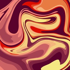 red orange yellow violet color psychedelic fluid art abstract background concept design vector illustration