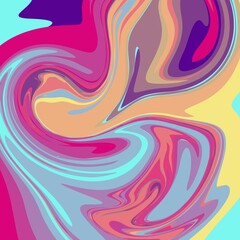 pink yellow blue purple color psychedelic fluid art abstract background concept design vector illustration