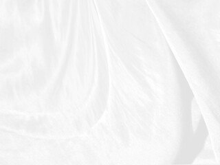 Obraz premium Clean woven beautiful soft fabric abstract smooth curve shape decorative fashion textile silver white backgrounds