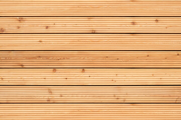 Exterior wooden decking or flooring isolated on white background