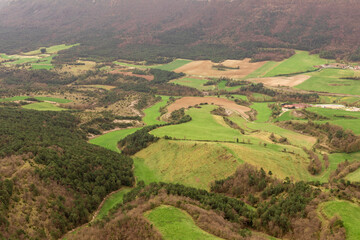 valley of cuartango in alava in the north of spain a cloudy day