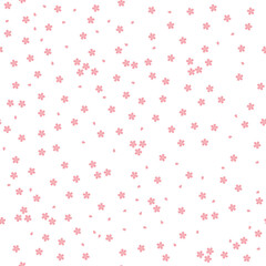 和柄-桜の小花のシームレスなパターン。テキスタイル、壁紙、包装紙のデザイン。