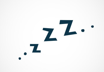 Zzz black abstract sleeping or snoring text