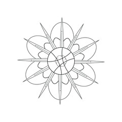 mandala art vector illustration,hand drawn