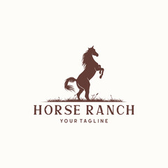 Horse ranch Logo Vector design