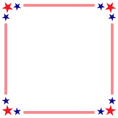 American flag symbols patriotic border frame with copy space for your text.	
