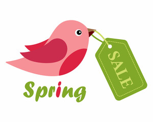 Early bird special flyer or banner design template. Early bird with label. Vector illustration. Spring sales
