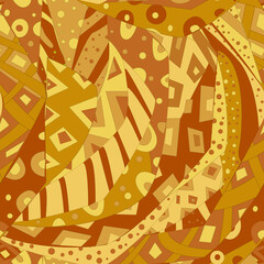 Obraz premium abstract golden seamless texture with geometric pattern