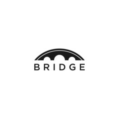 bridge logo, simple, elegant, abstract