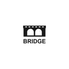bridge logo, simple, elegant, abstract