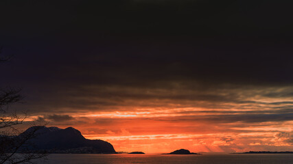Sunset from Aalesund Norway