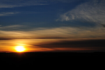 sunset in the sky