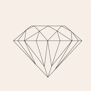 Diamond decoration logo. Minimalistic illustration of a jewelry store