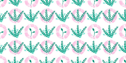 Vector abstract floral seamless pattern