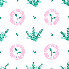 Vector abstract floral seamless pattern