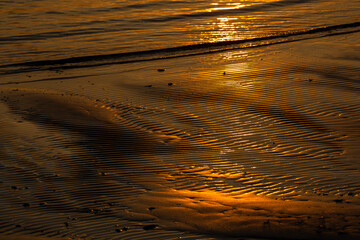 beach sand in sunset light