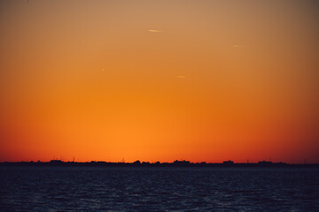Fototapeta na wymiar Florida Tampa bay sunset landscape