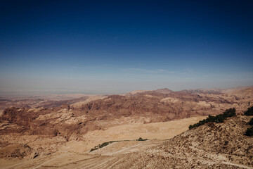 Fototapeta na wymiar Mountain landscape of Jordan from above. Jordan, Middle East