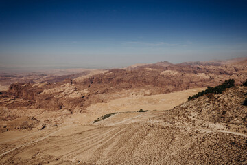 Fototapeta na wymiar The mountains. Mountain landscape of Jordan from above. Jordan, Middle East